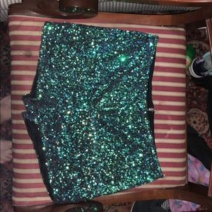 Sequin shorts!